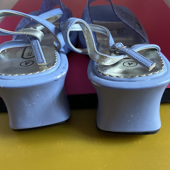 Kid connection platform heels lavender & sparkly toe cover Size 4 - Picture 3 of 6